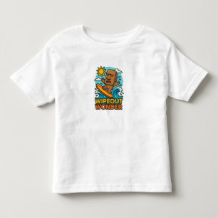 Wipeout Moai Chibi Surf Versagt Kleinkind T-shirt