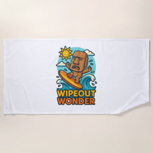 Wipeout Moai Chibi Surf Versagt Strandtuch