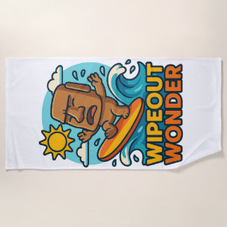 Wipeout Moai Chibi Surf Versagt Strandtuch