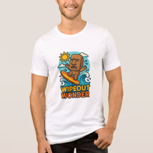 Wipeout Moai Chibi Surf Versagt Tri-Blend Shirt