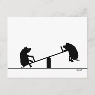 Wippe Postkarte