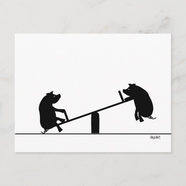 Wippe Postkarte (Vorderseite)