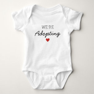 Wir Adoptierte Baby / Child Ankündigung Herz Strampler