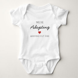 Wir Adoptierte Baby / Child Ankündigung Herz Strampler