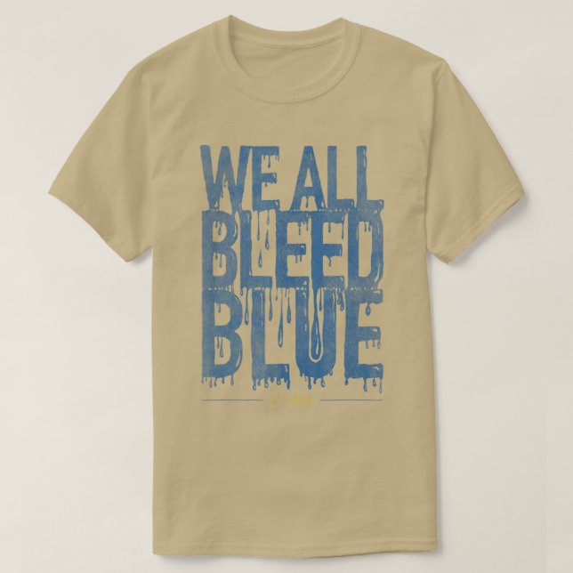 Wir alle bluten die blaue Fan St T-Shirt (Design vorne)