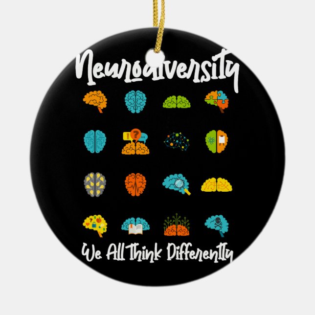 Wir alle denken anders an das Shirt der Neurovielf Keramik Ornament (Vorne)
