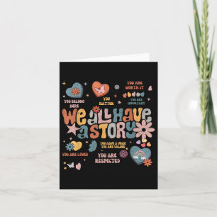 Wir alle haben ein Story Retro Mental Health Aware Karte