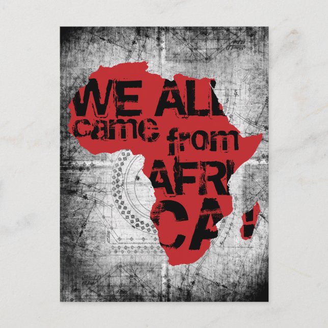 WIR ALLE KAMEN AUS AFRIKA POSTKARTE (Vorderseite)