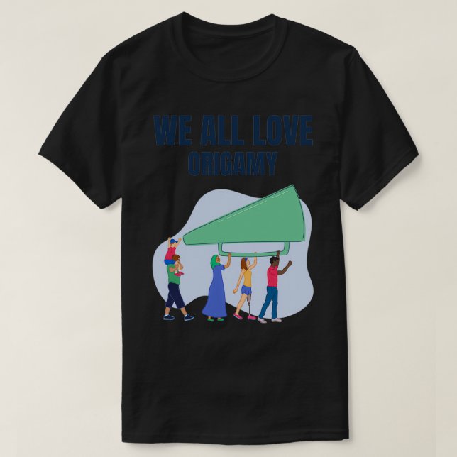 Wir alle Liebe Origami T-Shirt (Design vorne)