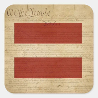 Wir alle Menschen = Gleichheit Quadratischer Aufkleber