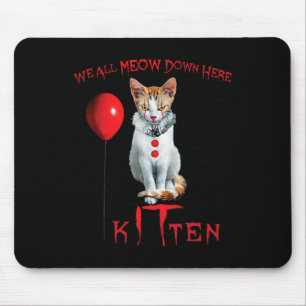 Wir alle Meow Clown Cat Kitten Halloween lustig Ni Mousepad