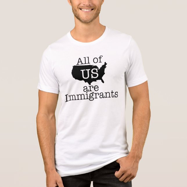 Wir alle sind Immigranten Tri-Blend Shirt (Vorderseite)