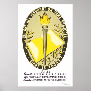 Wir alle sind unwissend, 1938 WPA Poster