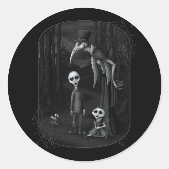 Wir alle sinken runder aufkleber (Vorderseite)