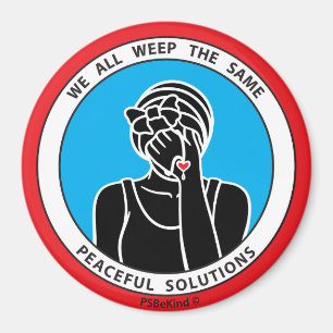 Wir alle weinen das gleiche 1 Red_3" Magnet