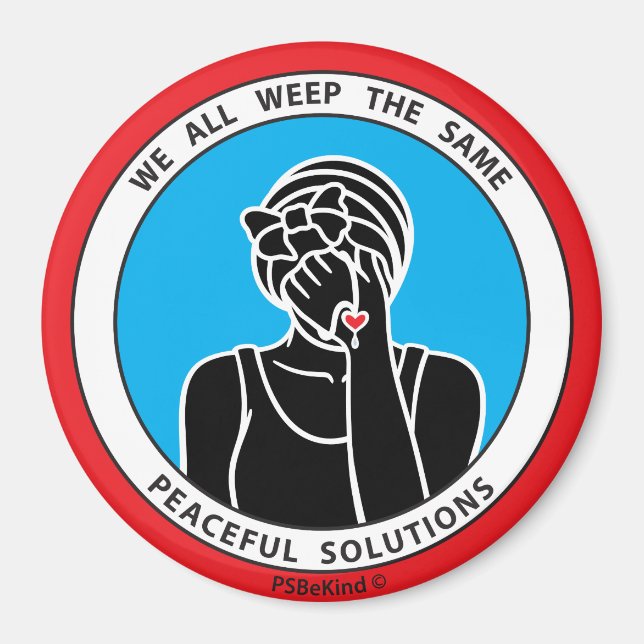 Wir alle weinen das gleiche 1 Red_3" Magnet (Vorne)