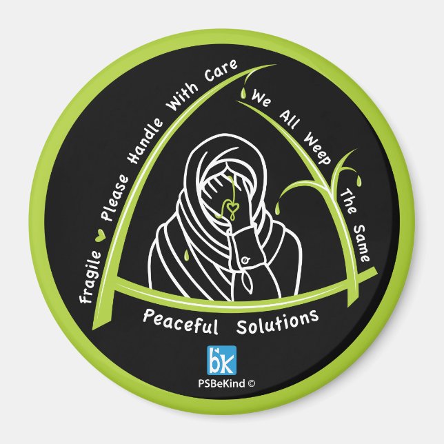 Wir alle weinen das gleiche 3_3" Round Magnet (Vorne)