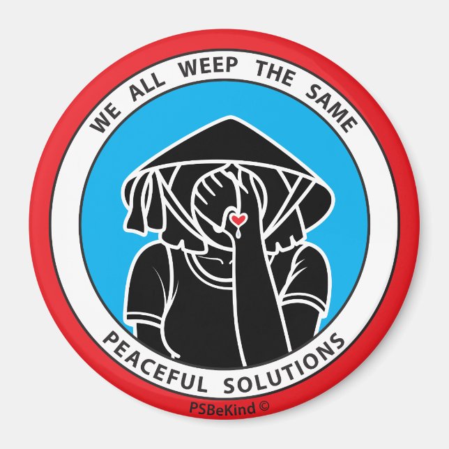 Wir alle weinen das gleiche 4 Red_3" Magnet (Vorne)