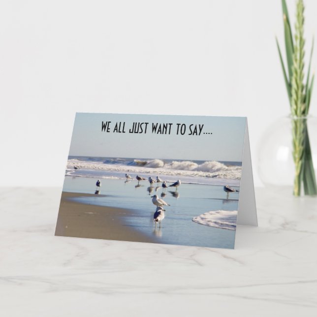 WIR ALLE WOLLTE NUR, GLÜCKLICH ZU SAGEN KARTE (Vorderseite)