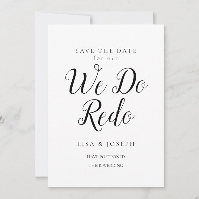 Wir ändern das Datum Save the Date-Foto Date (Vorderseite)