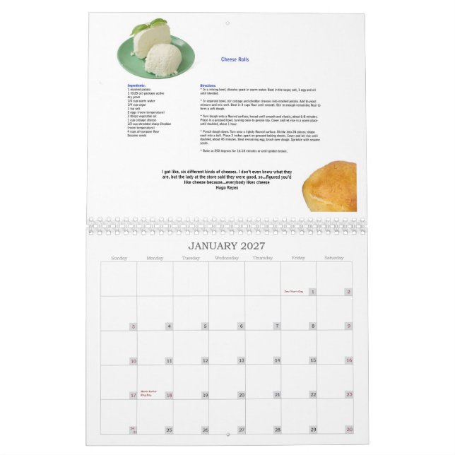 Wir arbeiten für Käse-Kalender Kalender (Jan 2027)