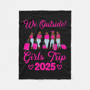 Wir Außerhalb Mädchen Reise 2025 Afro Frauen Schwa Fleecedecke