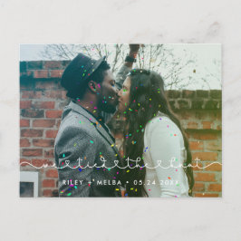 Wir band das Niedliche Herz-Schriftart-Foto mit de Postkarte