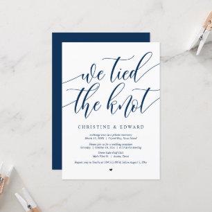Wir band den Knoten, das Hochzeitsfeier-Party Einladung