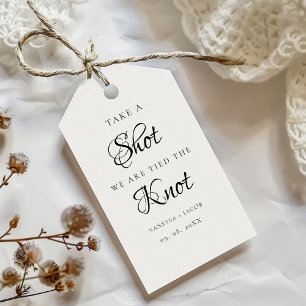 Wir band den Knoten so machen einen Schuss Gastges Geschenkanhänger