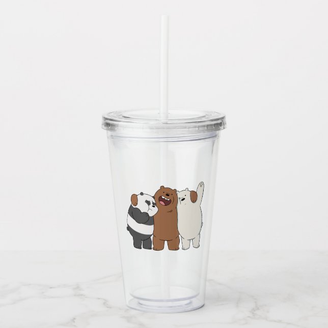 Wir Bare Bears Group Hug Acryltrinkbecher (Vorderseite)