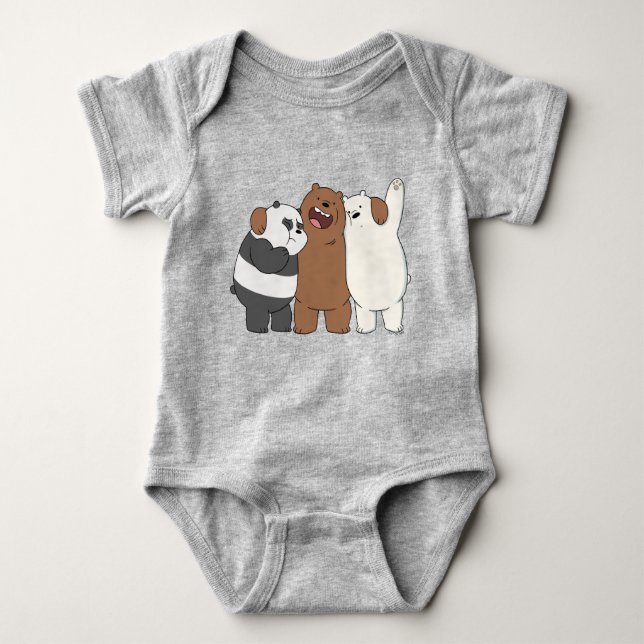Wir Bare Bears Group Hug Baby Strampler (Vorderseite)