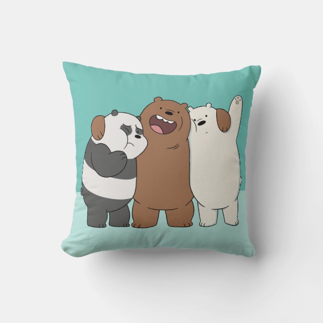 Wir Bare Bears Group Hug Kissen (Vorderseite)