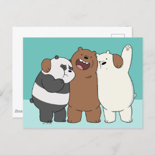 Wir Bare Bears Group Hug Postkarte