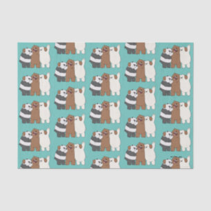 Wir Bare Bears Group Hug Seidenpapier