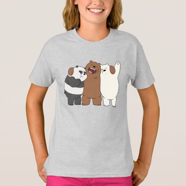 Wir Bare Bears Group Hug T-Shirt (Vorderseite)