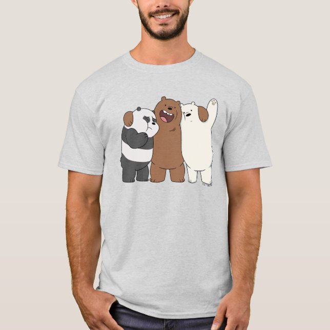 Wir Bare Bears Group Hug T-Shirt (Vorderseite)
