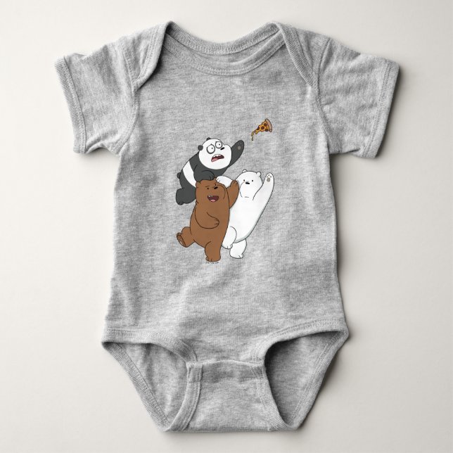 Wir Bare Bears - Letzte Pizza Slice Baby Strampler (Vorderseite)
