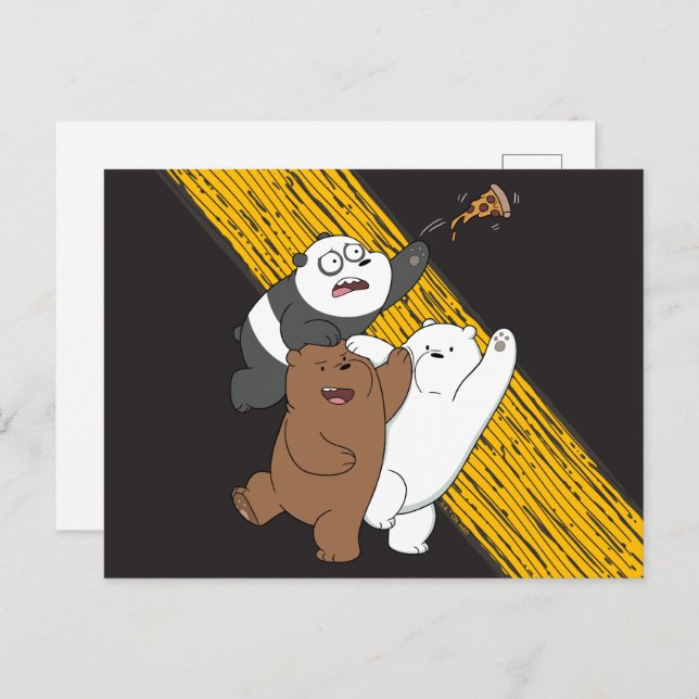 Wir Bare Bears - Letzte Pizza Slice Postkarte (Vorne/Hinten)