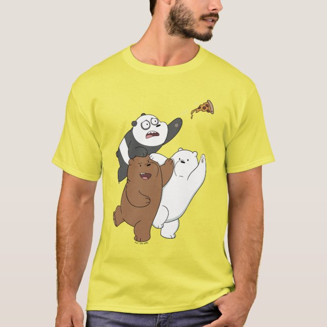 Wir Bare Bears - Letzte Pizza Slice T-Shirt (Vorderseite)