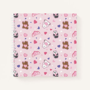 Wir Bare Bears - Valentinisches Herzmuster Notizbuch