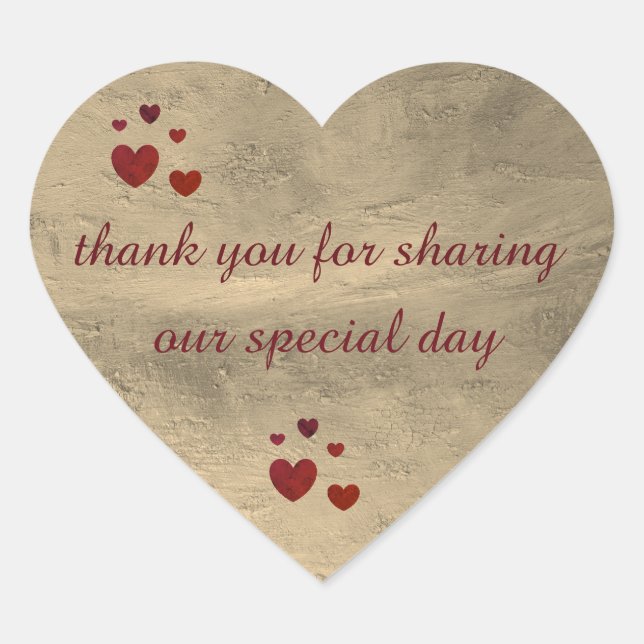 Wir bedanken uns für die von DAL entworfenen Aufkl Herz-Aufkleber (Vorderseite)