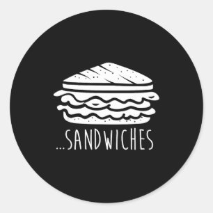 Wir beenden die lustigen passenden Sandwiches des  Runder Aufkleber