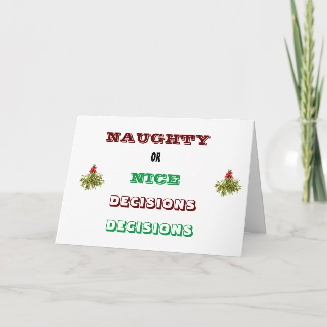 **WIR "BEIDE" MACHEN DIE NAUGHTY LIST** FEIERTAGSKARTE (Vorderseite)