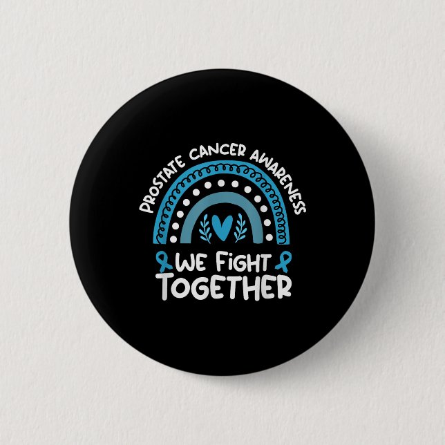 Wir bekämpfen gemeinsam Prostatakrebs-Aufklärungsp Button (Vorderseite)