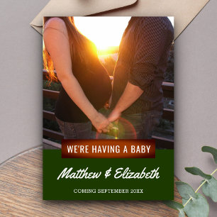 Wir bekommen ein Baby Foto Schwangerschaftsankün Ankündigung