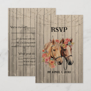Wir bekommen heftige Western-Hochzeit RSVP Karte
