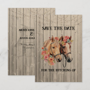 Wir bekommen heftige Western-Hochzeit Save The Date