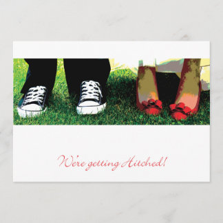 Wir bekommen Hitched Invite Einladung