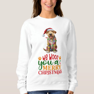 Wir bellen Ihnen ein frohes Weihnachtsfest Airedal Sweatshirt