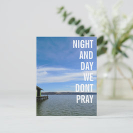 Wir beten nicht postkarte